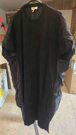 COS Silk Panel T-Shirt Dress in black, size Medium