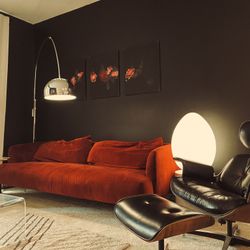 CB2 Ronan Sofa Wine red