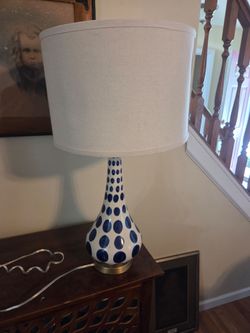 Lamp - blue and white