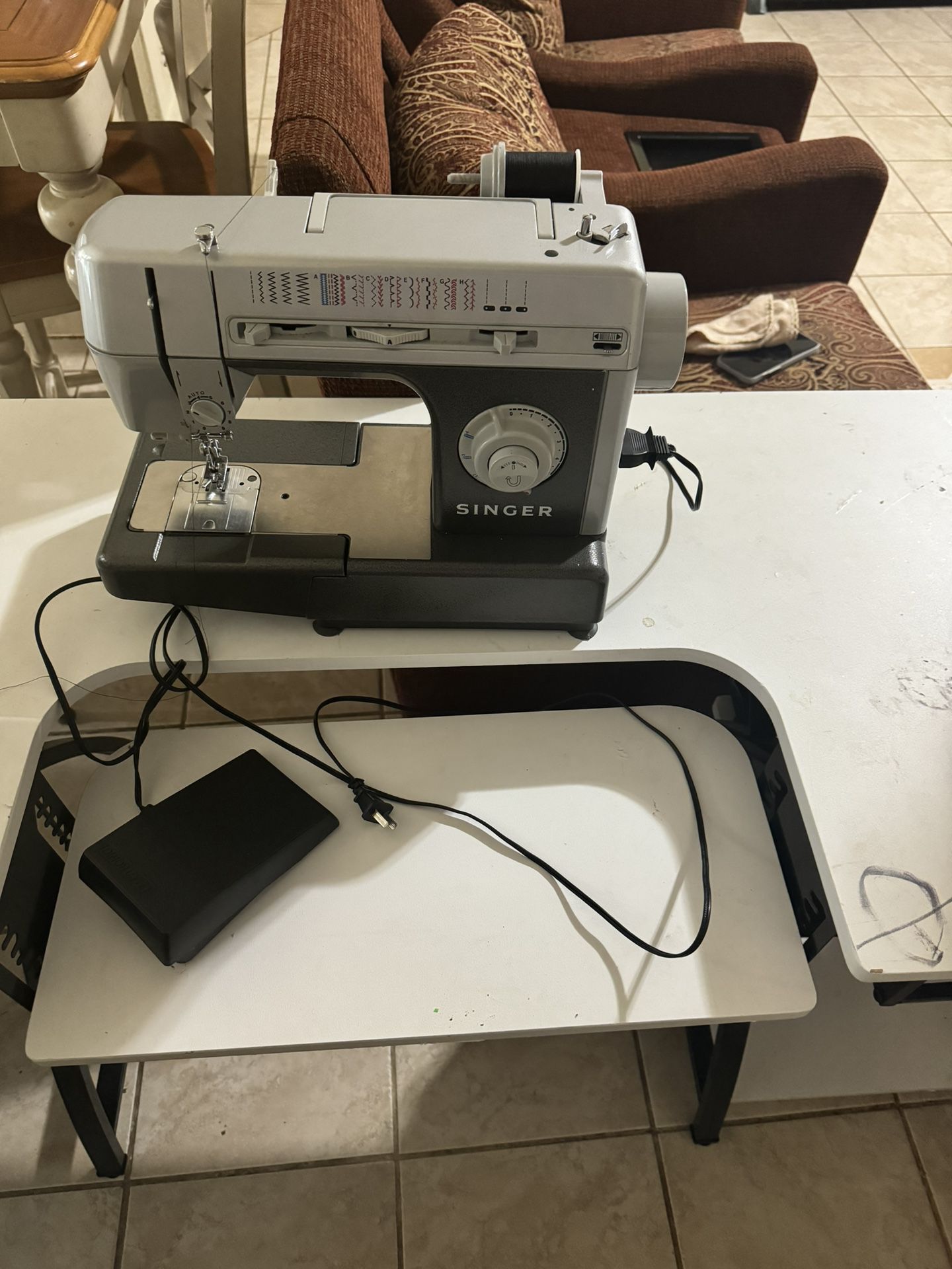 Singer Sewing Machine & Table 