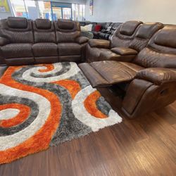 COMFY NEW SANTIAGO RECLINING SOFA AND LOVESEAT SET ON SALE ONLY $1099. IN STOCK SAME DAY DELIVERY 🚚 EASY FINANCING 