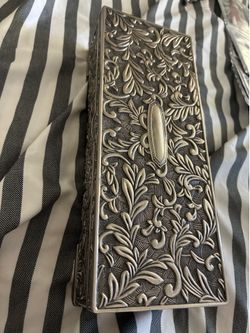 Godinger silver plated 9” coffin box