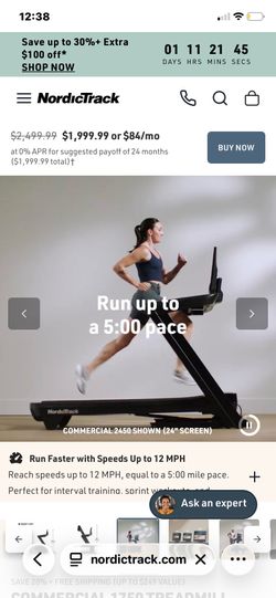 Treadmill Nordic track