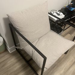 Zinus Aidan Sling Accent Chair, Pack of 2, Metal Framed Armchair with Shredded Foam Cushioning