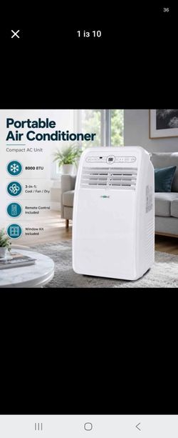Brand new✅️Portable Air Conditioner, 8000 BTU Compact AC with Cooling, Dehumidifier, Fan, Remote.