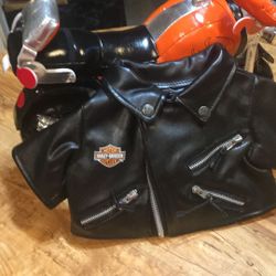 Harley Davidson toy motorcycle for stuffed bear with jacket