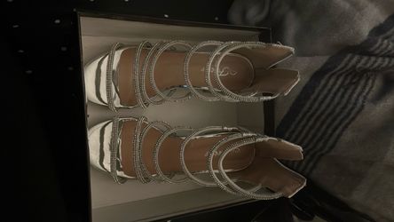 Silver Rhinestone heels