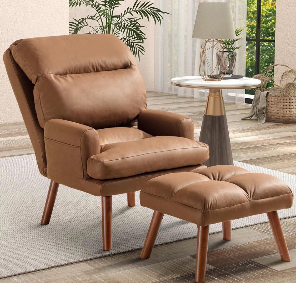 Brand new chair with ottoman