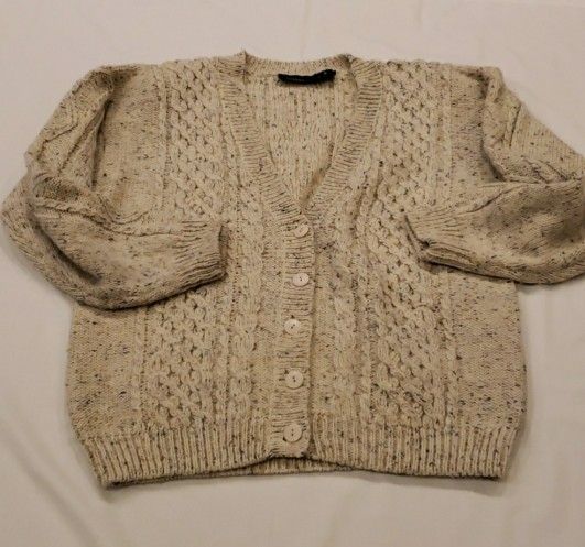 VTG Cable Knit Button-down Cardigan Sweater by Paul Harris Size: M