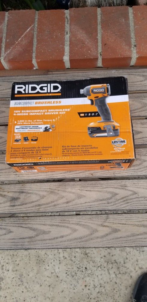 Ridged 18v Brushless 4 Mode Impact Driver Kit