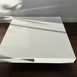 High Gloss White Square Coffee Table