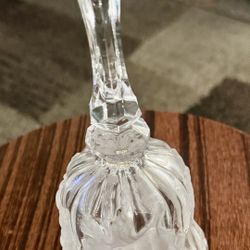 Vintage Crystal Hand Collectors Bell w Embossed GRAPES Measure of approximately height 8” X 3.5” 