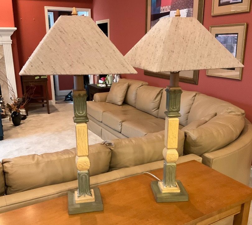 Vintage 90’s Pair Of Table Lamps