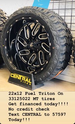 22x12 Fuel Triton on 33125022 MT Tires.... easy payment options available