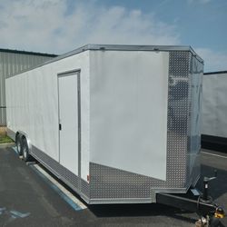 8.5x24ft Enclosed Vnose Trailer Brand New Moving Storage Cargo Traveling Car Truck ATV UTV SXS. Motorcycle Hauler