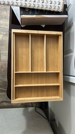 Bamboo silverware organizer