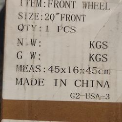 NEW WEEROCK 20x4.0 Fat Tire Front Wheel - 135mm Hub - 6-Bolt Disc Brake