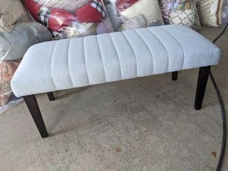 Bed bench or dining room table bench light gray