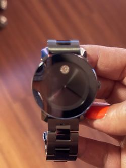 Movado Bold Black Watch with Metal Bracelet