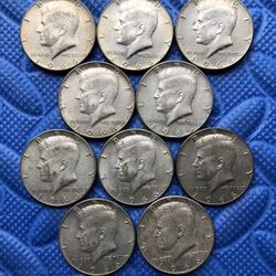 1966 40% Silver JFK 1/2 Dollar 10 Pack Coins