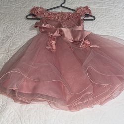 Rose Gold Toddler Dress