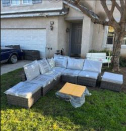 L-shaped patio furniture set brand new outdoor sofa set ✅🆕
