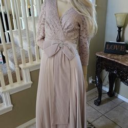 Champagne Color Size 6 Mother Of The Bride Dress New With Tags 
