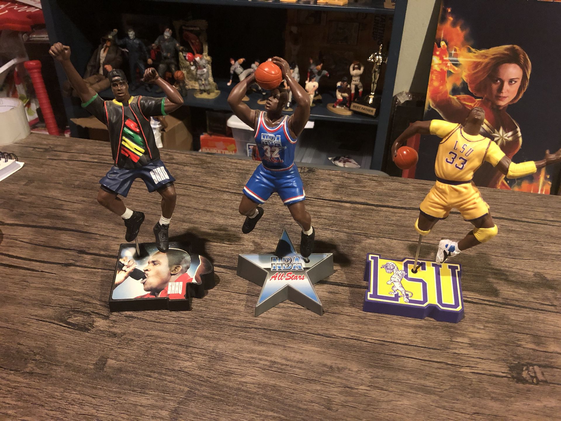 Shaquille O’Neal Shaq 3 figure lot All Star LSU Rapping