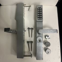 Alarm Lock DL 1300 Pushbutton Trim For Narrow Stile Aluminum Doors With Audit Trail 