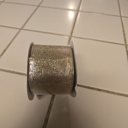 Satin with snowflake wired ribbon 