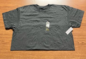 Men’s T-Shirt Extra Large (46-48) Breathable Cotton Loose Fit, Charcoal Gray Heather by Athletic Works, Crew Neck Shirt. “Brand New”