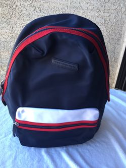 Blue Canvas Timmy Hilfiger Backpack Travel NEW