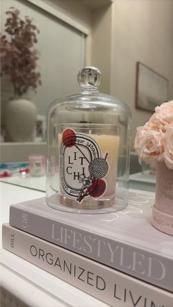 Glass Pillar Candle Holder $5