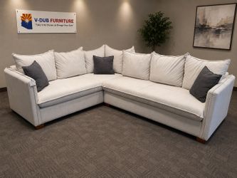 Comfy cream modern sectional (marked way down!)