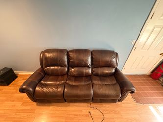 Brown Leather Couch
