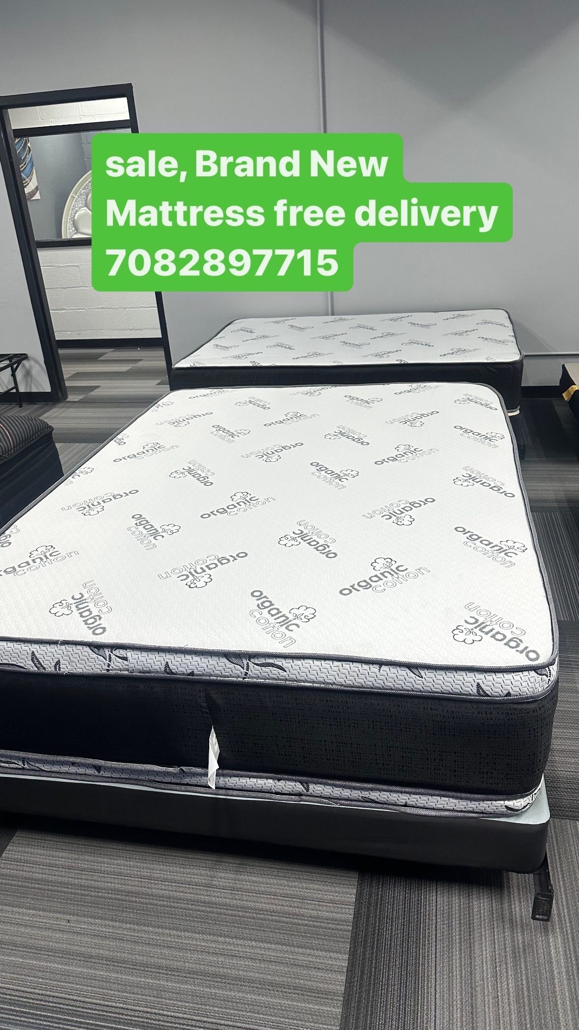 Huge sale for Mattress And Box Twin size mattress and box 150.$ full 190$ Queen 200$ king 290$. Mattress And Box and frame and headboard. King 580$ Qu