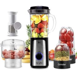 5 in 1 Blender and Food Processor Combo for Kitchen,