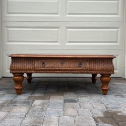 Tommy Bahamas Coffee Table Rattan Wood 