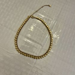 1928 Matte Gold Statement Necklace Round and Square Medallions - Fashion Necklace 