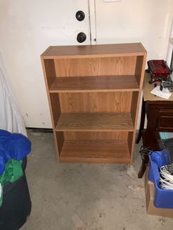 9.25”x24”x36” height Wood Bookcase with 3 Shelves