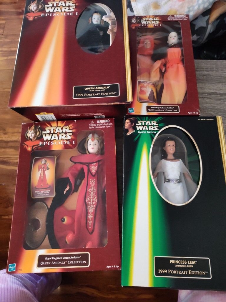 Star Wars Queen Amidala And Princess Leia 12-in Action Figures
