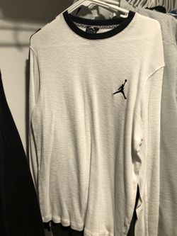 Jordan Brand, White And Black Trim Longsleeve