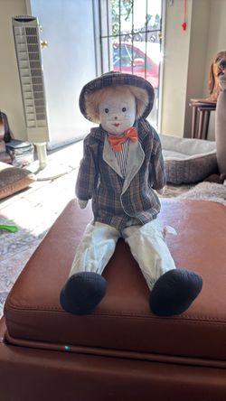 1997 Sugar Loaf Hobo Clown plush Shelf Sitter