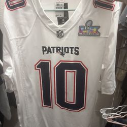Patriots Drake Maye Super Bowl Jersey 