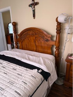 Bed and night table