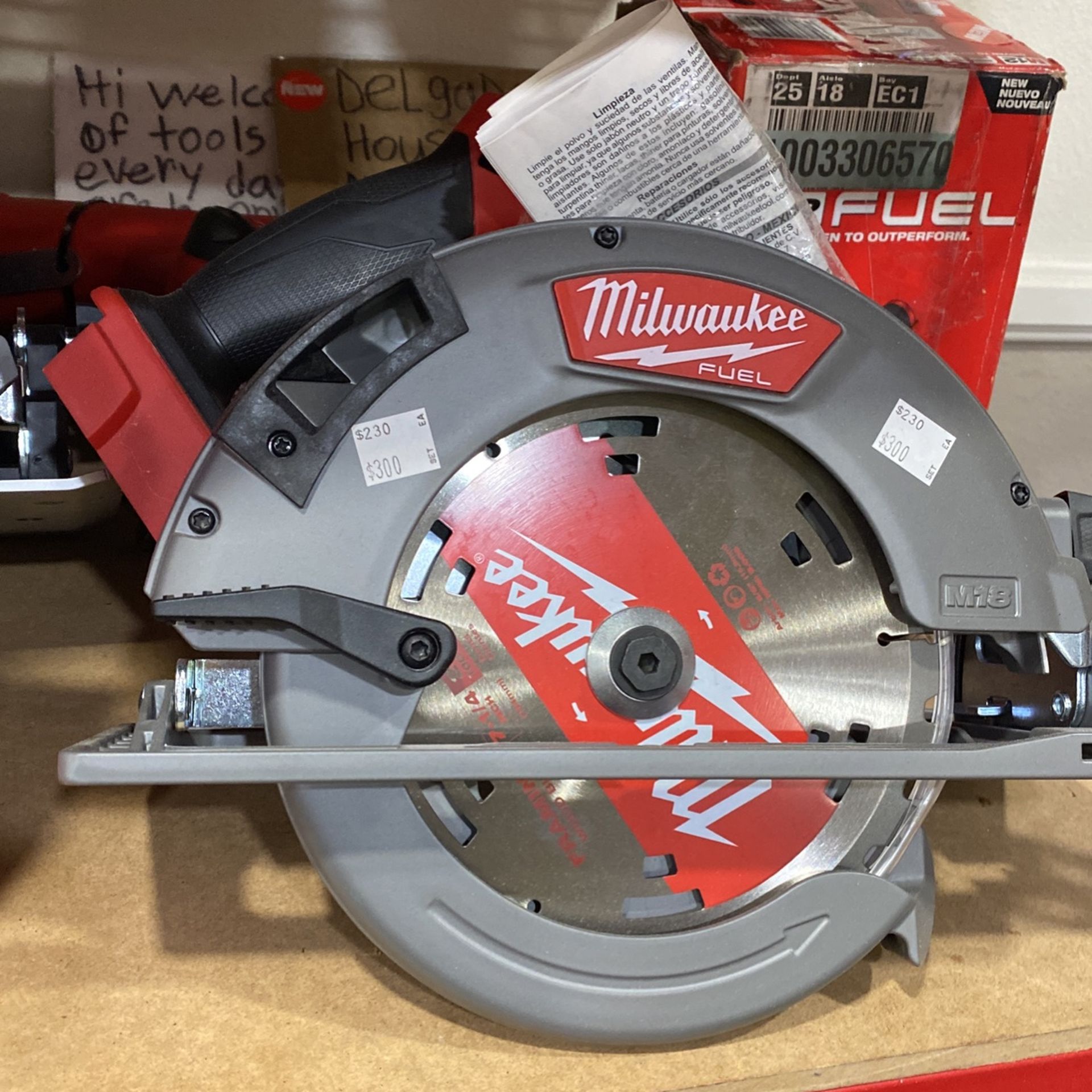 Brand New Milwaukee 7-1/4 Circular With Battery And Charger Only Asking $300
