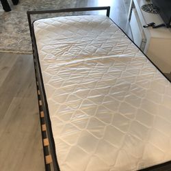 Twin Bed frame And Mattress 