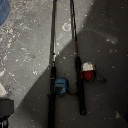 2 fishing rods and reels 