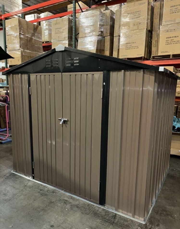 Brand new 4x6 storage shed metal yard lawn garden tools 6x4 storage