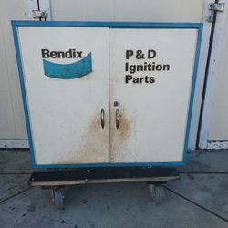 Vintage Steel Shop Cabinet